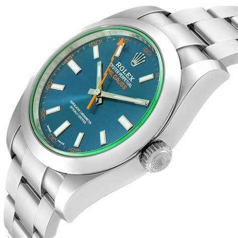 chrono24 rolex milgauss gv|rolex milgauss blue dial green crystal.